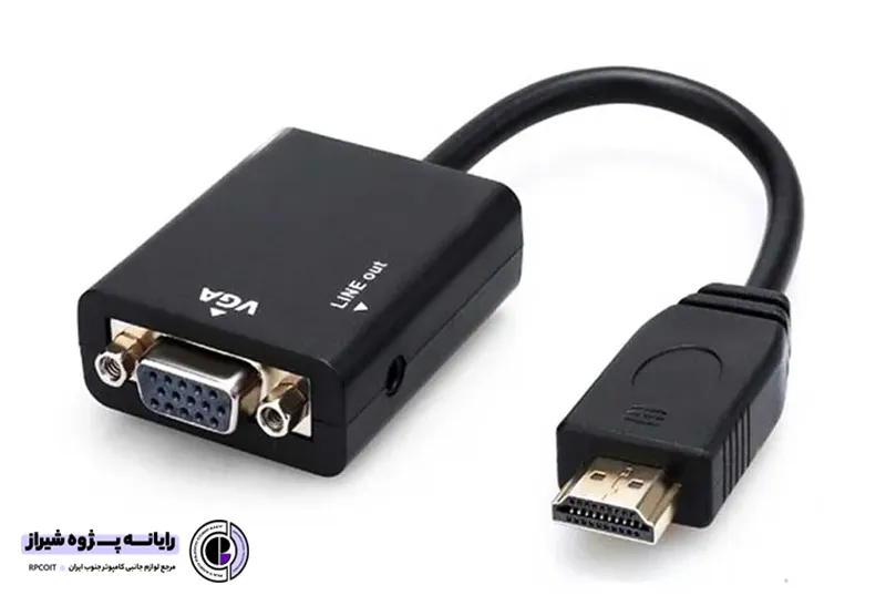 تبدیل hdmi in to vga out با کابل صدا vnet