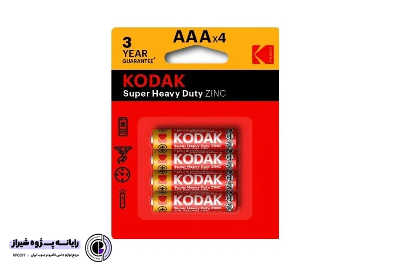 باتری نیم قلمی کداک مدل Super Heavy Duty ZINC بسته 4 عددی