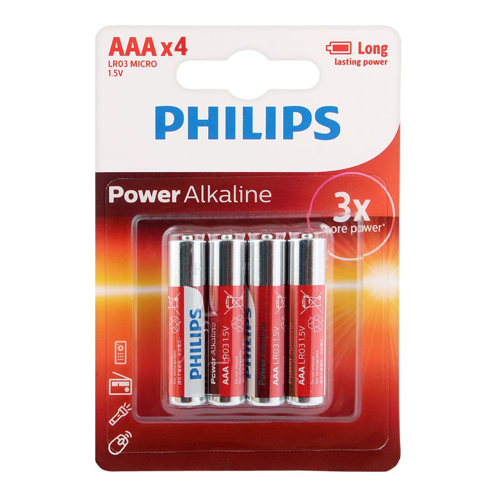 باتری قلمی فیلیپس مدل Power-Alkaline بسته 10 عددی