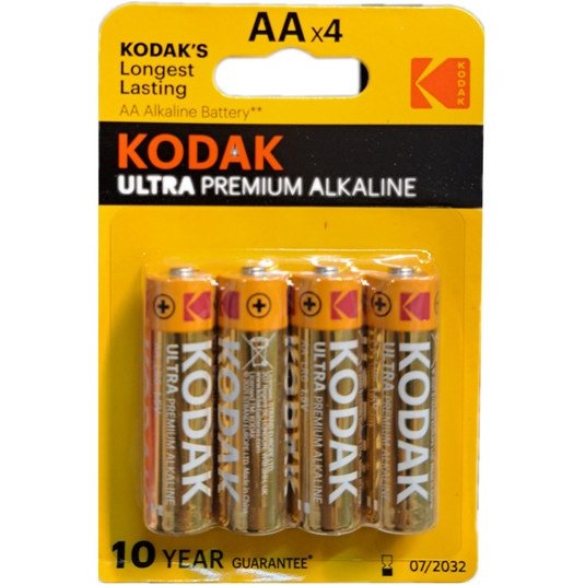 باتری اولترا آلکالاین کداک مدل kodak ultra alkaline AAx4