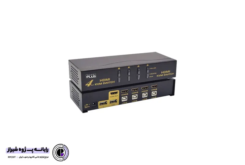 کی وی ام سوییچ 4 پورت HDMI KVM کی نت پلاس KPH624