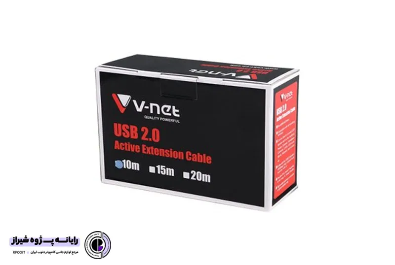 کابل افزایش طول اکتیو USB 2.0 وی نت طول 10 متر مدل V-CUE20100