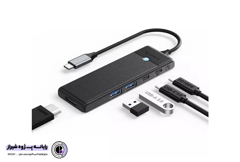 هاب USB-C پنج پورت اوریکو مدل PWD-5P