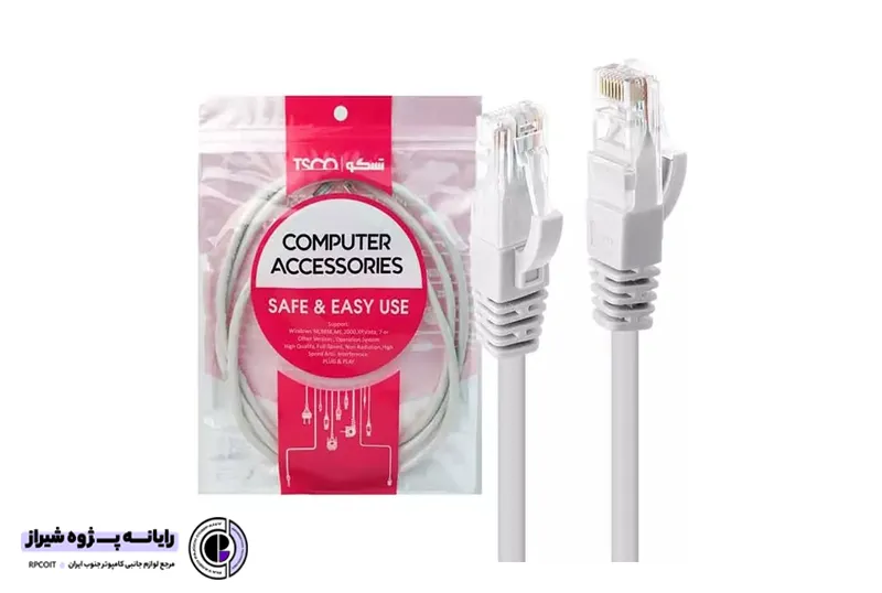 کابل شبکه پچ کورد TNC 603 تسکو CAT6 UTP طول 0.3 متری