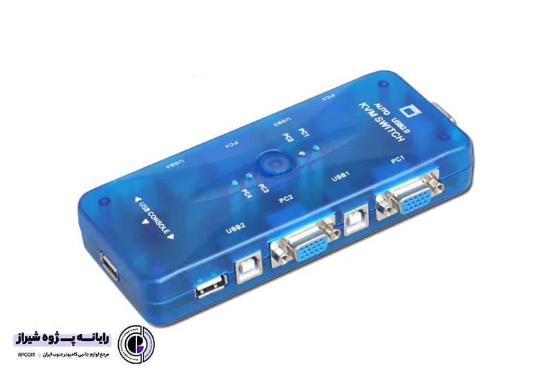 سوییچ کی وی ام 4 پورت USB VGA KVM آی فورتک