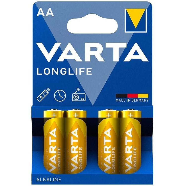 باتری قلمی وارتا مدل Long Life بسته ۴ عددی