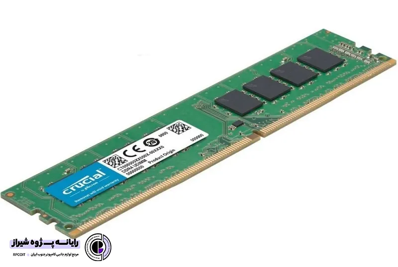 رم کامپیوتر کروشیال تک کاناله فرکانس 3200 مگاهرتز DDR4 حافظه 16 گیگابایت