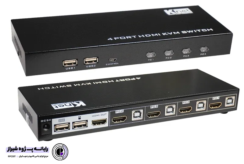 سوييچ 4 پورت HDMI KVM AUTO کی نت مدل 404